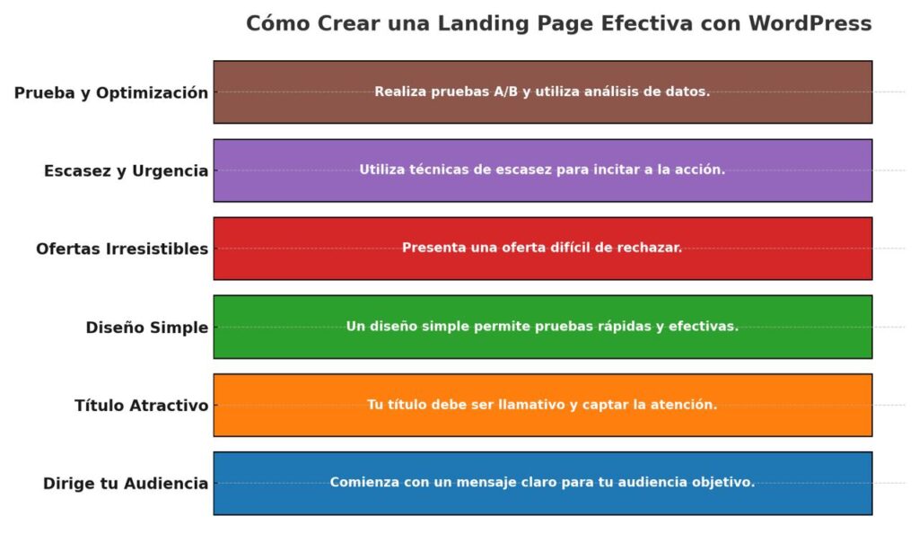 infografía Como Crear una Landing Page Efectiva Con WordPress